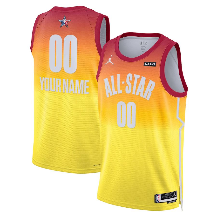 Men Los Angeles Lakers Jordan Brand Orange 2023 NBA All-Star Game Pick-A-Player Swingman NBA Jersey